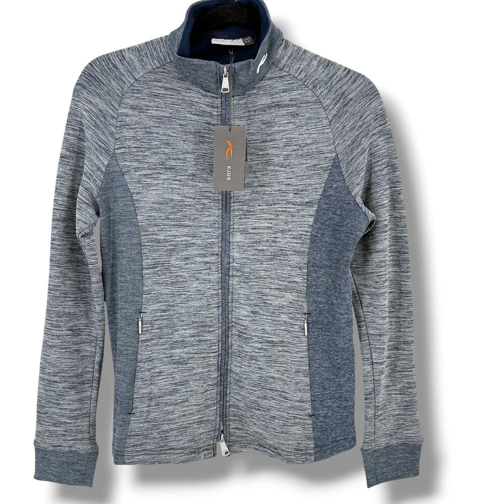 Kjus Lara Techwool Jacket Womens Sz Medium Blue Melange Full Zip